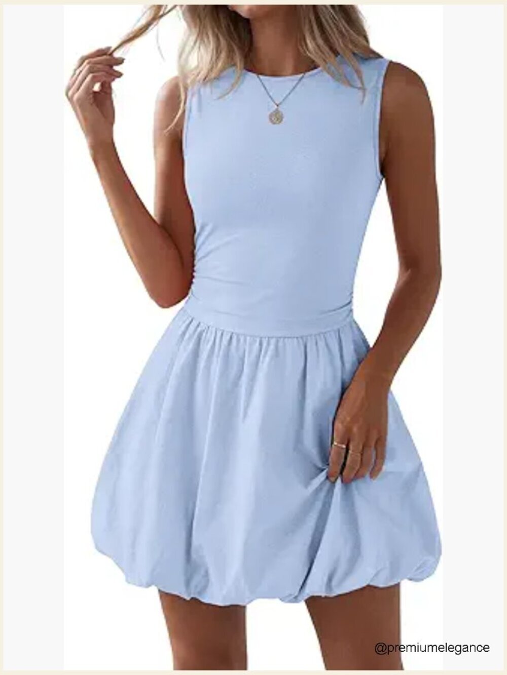 Bubble Bodycon Mini Dress Sleeveless Drop Waist Cocktail Party